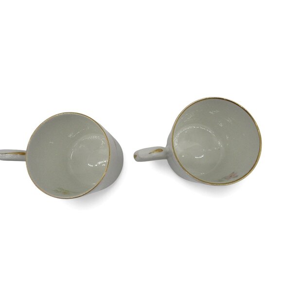 SPRINGFIELD Floral MUGS Set of 2 Gold Trim England Vintage - Picture 6 of 10